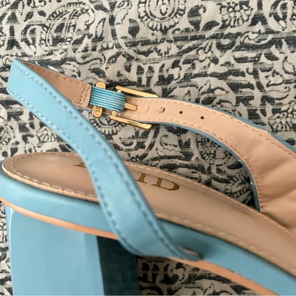NWT Raid Quilted Sky Blue Slingback Pumps - Picture 11 of 16